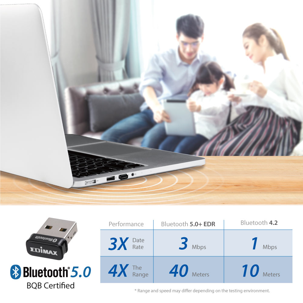 EDI BT-8500: Adaptateur Bluetooth 5.0 + EDR, USB Type-A chez