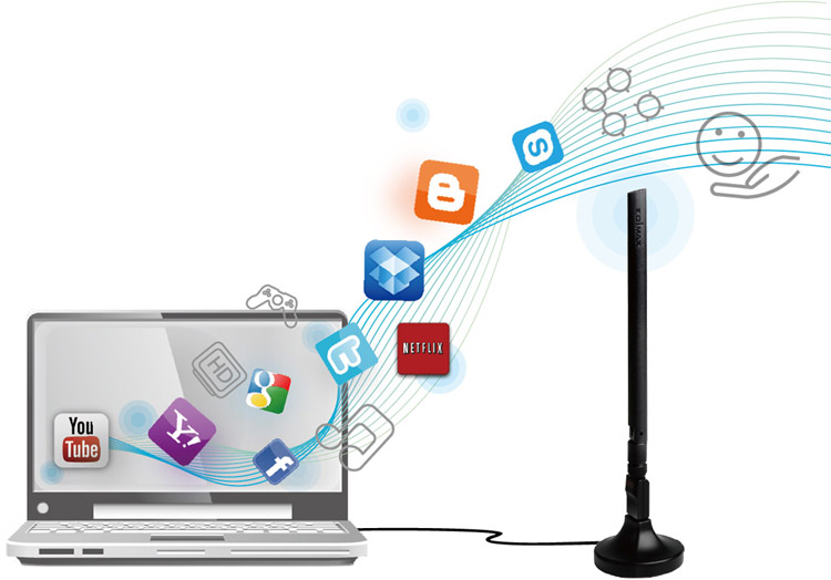 Edimax EW-7811USC AC600 Wi-Fi Dual-Band USB Adapter Download and Stream Anywhere
